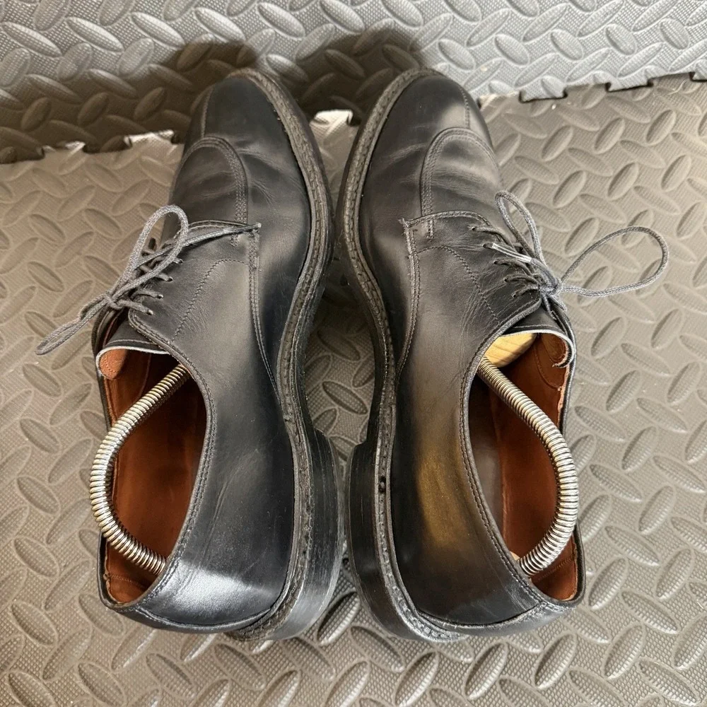 Allen‎ Edmonds Walton Oxfords Size 10 D Black Leather Split Toe Dress Shoes GUC